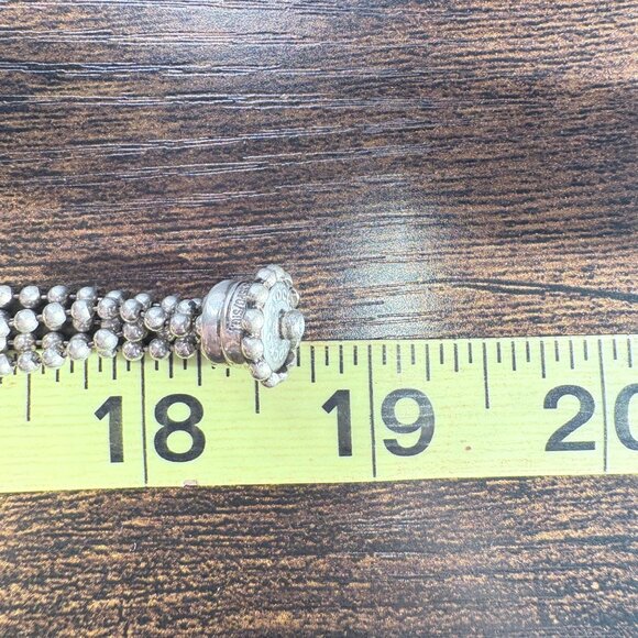 Joseph Esposito Sterling Silver 925 Black Onyx Amber Beaded Necklace 18.5" - Picture 11 of 15